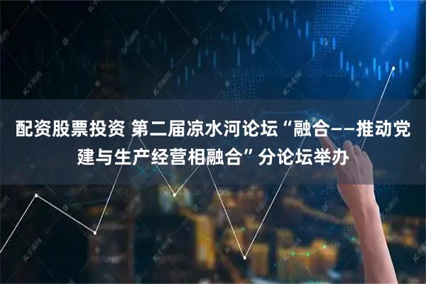 配资股票投资 第二届凉水河论坛“融合——推动党建与生产经营相融合”分论坛举办